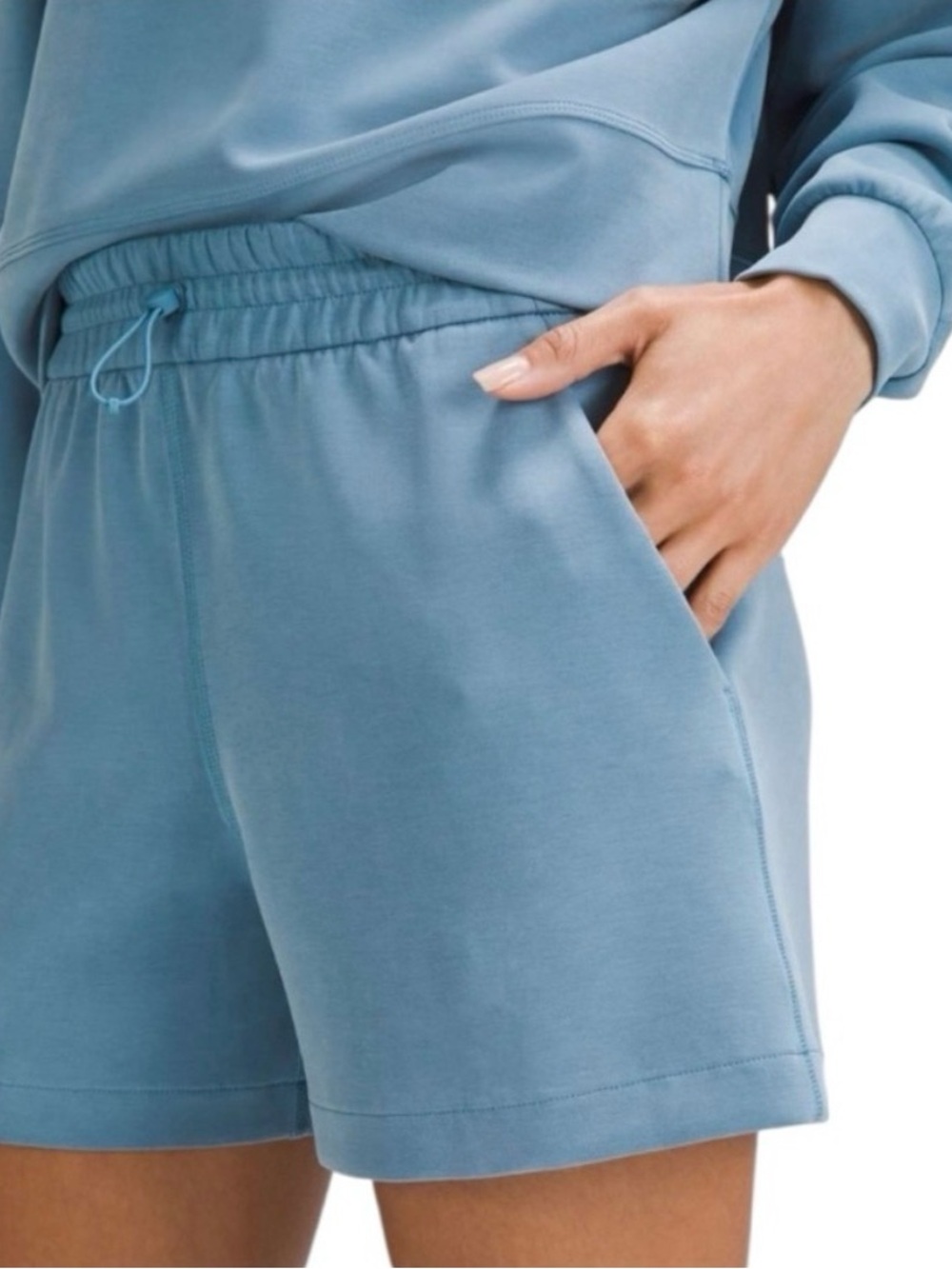 lululemon Softstreme High-Rise Short 4”, Utility Blue, size 10